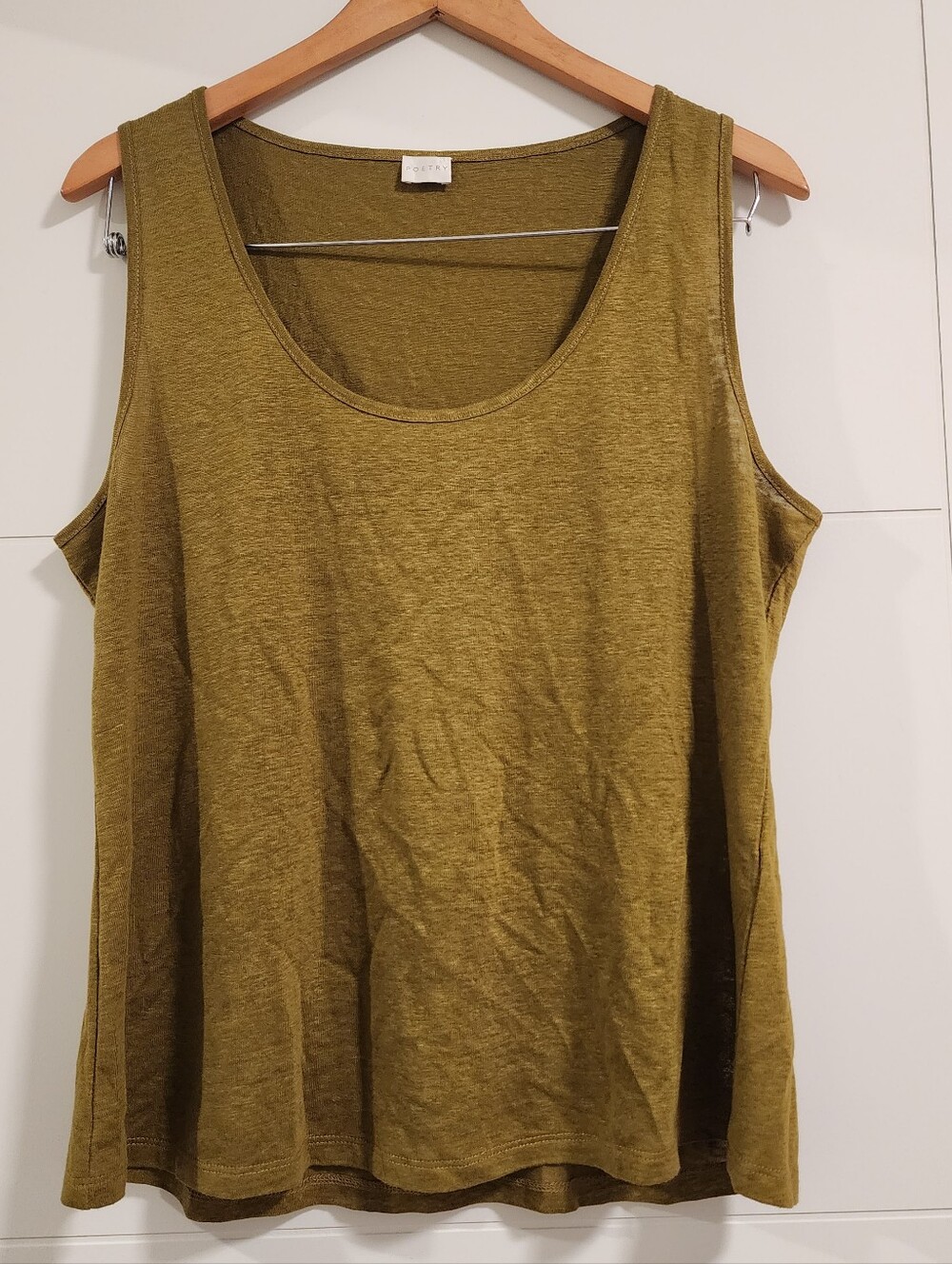 Poetry Simple Vest 100% Linen Jersey Tank Top